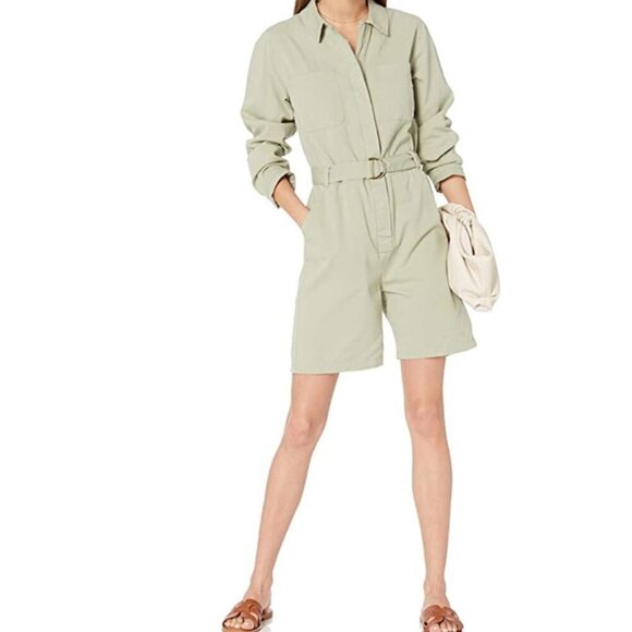 NWT The Drop Women's Karla Utility Vintage Short Jumpsuit Size XL Utilitarian - Picture 1 of 16
